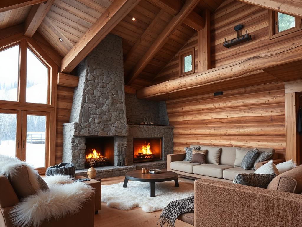 Chalet by the Stone Fireplace